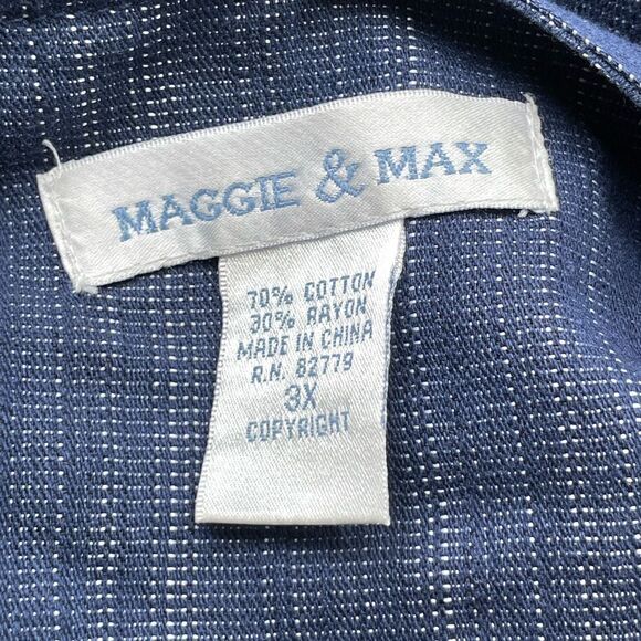 Denim Blue Top, Size 3X, Maggie & Max - Picture 7 of 9
